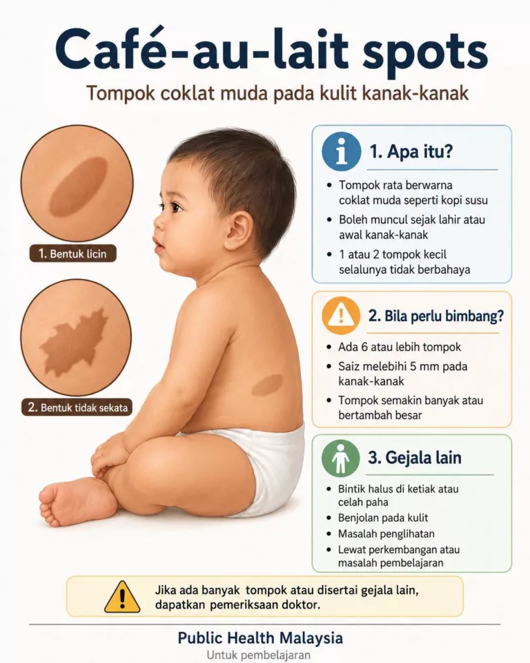 Café-au-lait Spot Atau Tanda Lahir Pada Kulit Anak, Bila Ibu Ayah Perlu Risau?