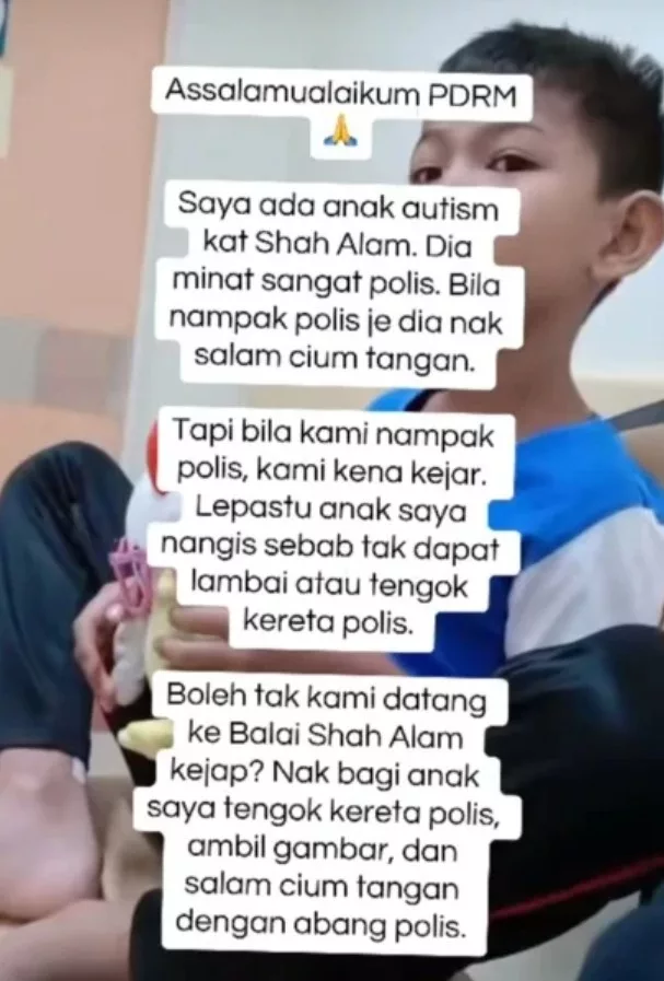 Anak Autisme Minat Polis, Tak Sangka PDRM Datang Rumah Buat Kejutan! 5 Anak Autisme Minat Polis, Tak Sangka PDRM Datang Rumah Buat Kejutan!
