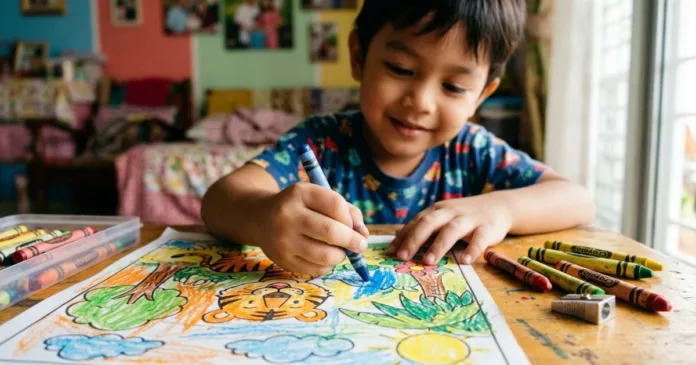 Aktiviti Mewarna Bantu Anak Lebih Fokus