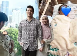 Fattah Amin, Amira Othman Timang Cahaya Mata Sulung, “Jadi Anak Soleh Penyejuk Mommy & Daddy”