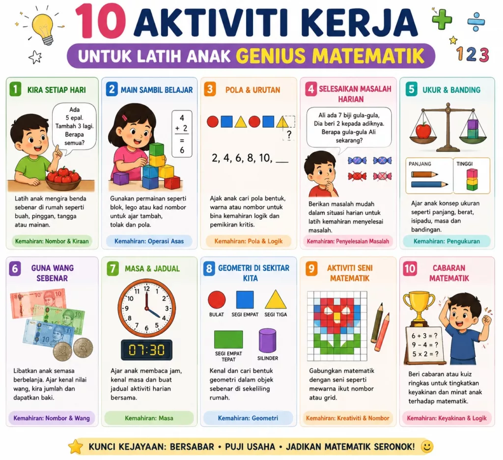 Kenapa Anak Perlu Dilatih Jadi Genius Matematik? Bukan Sekadar Pandai Kira, Tapi Bijak Berfikir! 4 Kenapa Anak Perlu Dilatih Jadi Genius Matematik? Bukan Sekadar Pandai Kira, Tapi Bijak Berfikir!