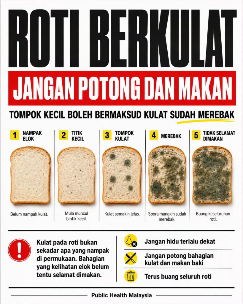 Roti Berkulat Jangan Potong Dan Makan, Ada Risiko Pada Kesihatan Anak! 8 Roti Berkulat Jangan Potong Dan Makan, Ada Risiko Pada Kesihatan Anak!
