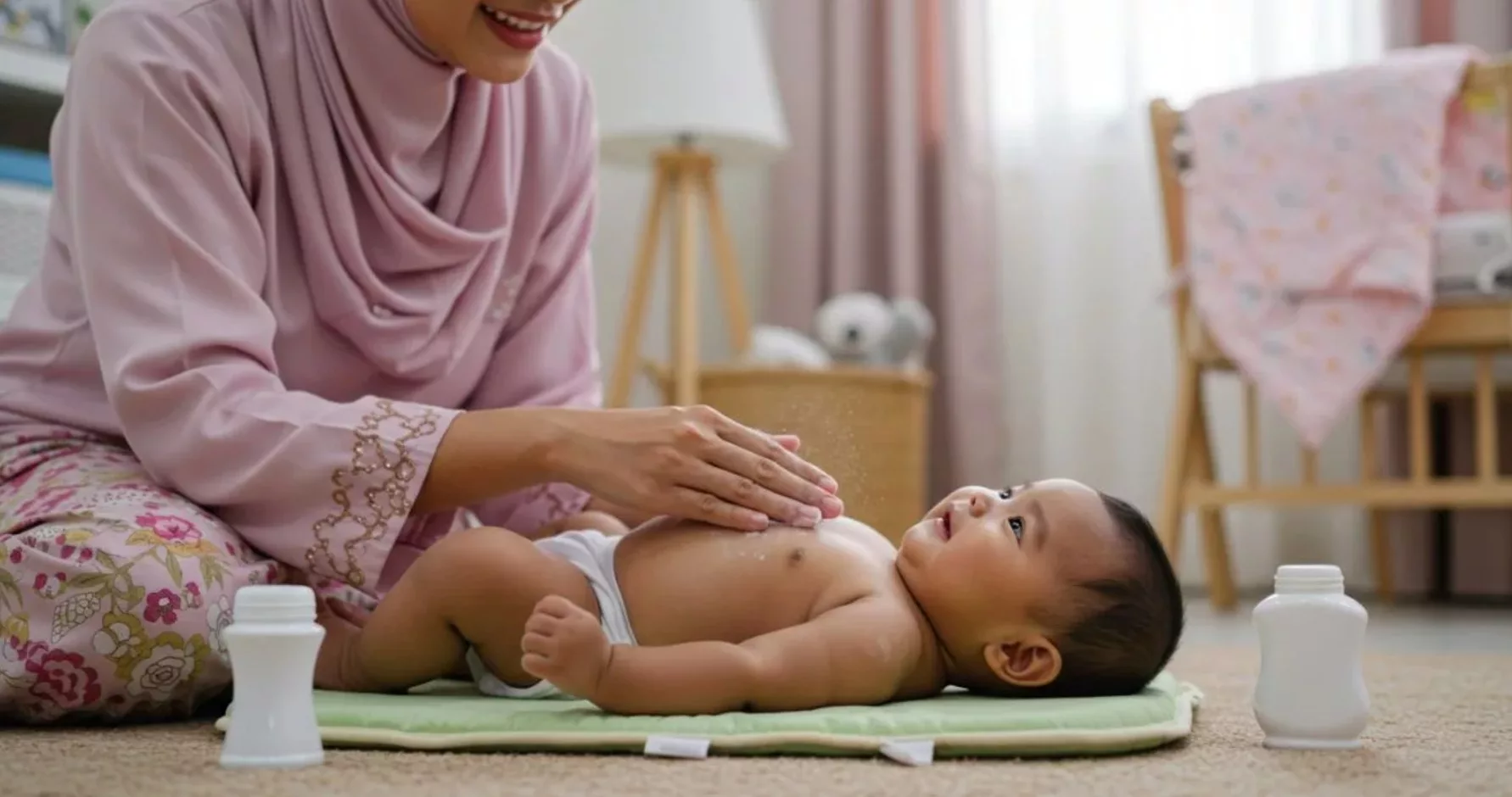 Elak Sapu Bedak Pada Alat Sulit Bayi, Bahaya! 5 Elak Sapu Bedak Pada Alat Sulit Bayi, Bahaya!