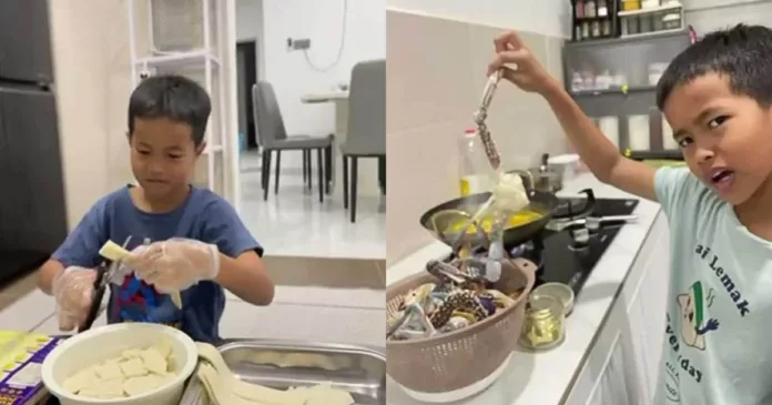 Anak 10 Tahun Pandai Memasak, Sikap Rajin Muhammad Adam Buat Ramai Kagum! Anak 10 Tahun Pandai Memasak