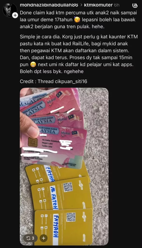Anak Bawah 17 Tahun Boleh Naik KTM Komuter Percuma! Ini Cara Mohon, Tak Sampai 15 Minit! 4 Anak Bawah 17 Tahun Boleh Naik KTM Komuter Percuma! Ini Cara Mohon, Tak Sampai 15 Minit!