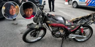 Ibu Hamil Tujuh Bulan & Anak Melecur, Motosikal Terbakar Selepas Dirempuh RXZ!