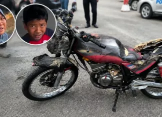 Ibu Hamil Tujuh Bulan & Anak Melecur, Motosikal Terbakar Selepas Dirempuh RXZ!
