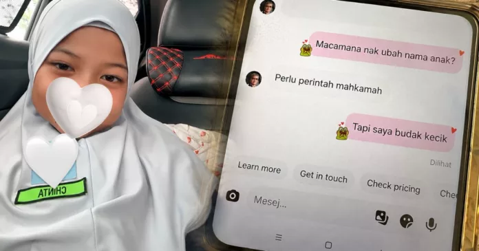 Baru 9 Tahun Dah Mesej Nak Tukar Nama, Comelnya!