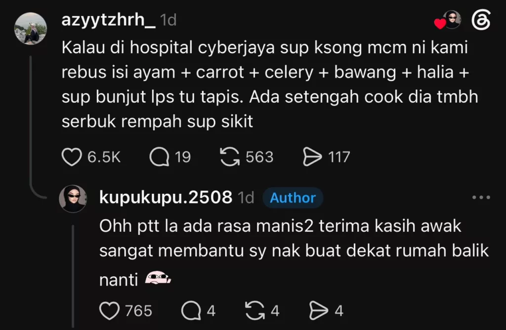 “Dekat Rumah Tak Nak Makan, Masuk Hospital Licin Hirup Sup!” Ibu Cari Resipi Sup Hospital, Rupanya Ini Rahsia Sedapnya