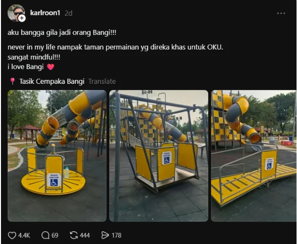 Taman Permainan Mesra OKU Bangi, Inisiatif Hebat Raih Pujian Ramai 6 Taman Permainan Mesra OKU Bangi, Inisiatif Hebat Raih Pujian Ramai
