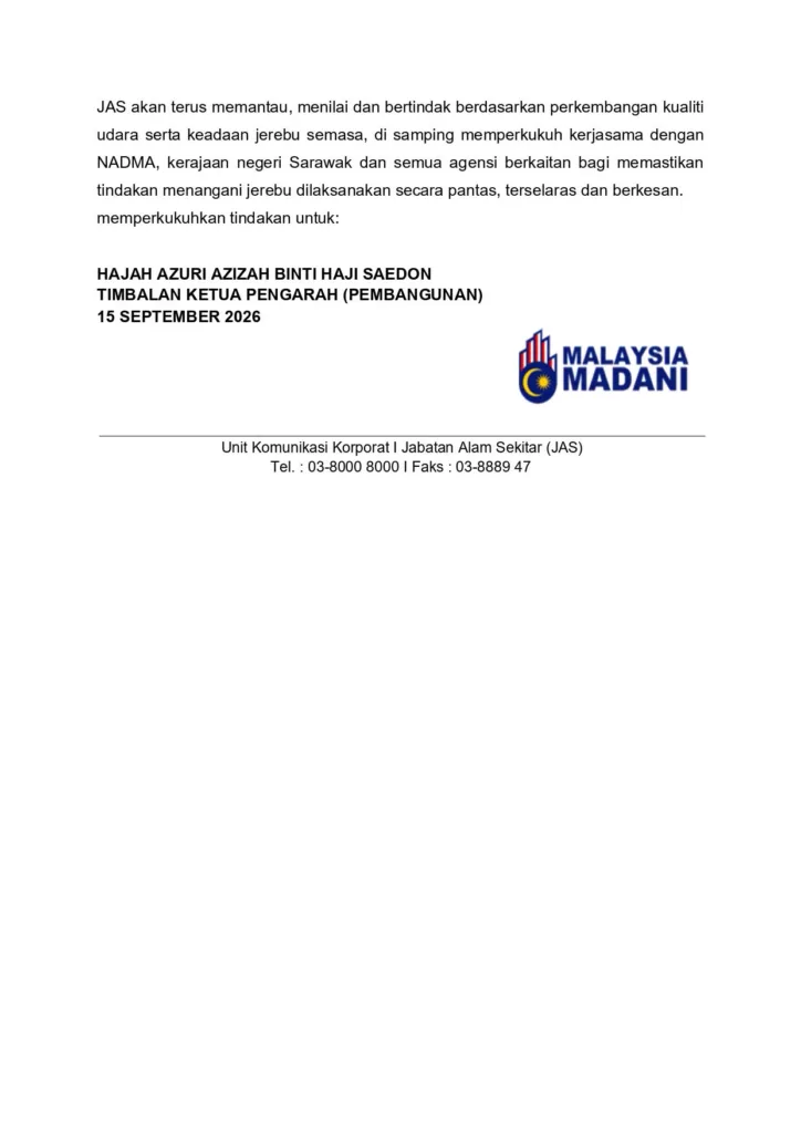 Jerebu Malaysia Makin Membimbangkan: 38 Kawasan Catat IPU Tidak Sihat, Sekolah Boleh Ditutup