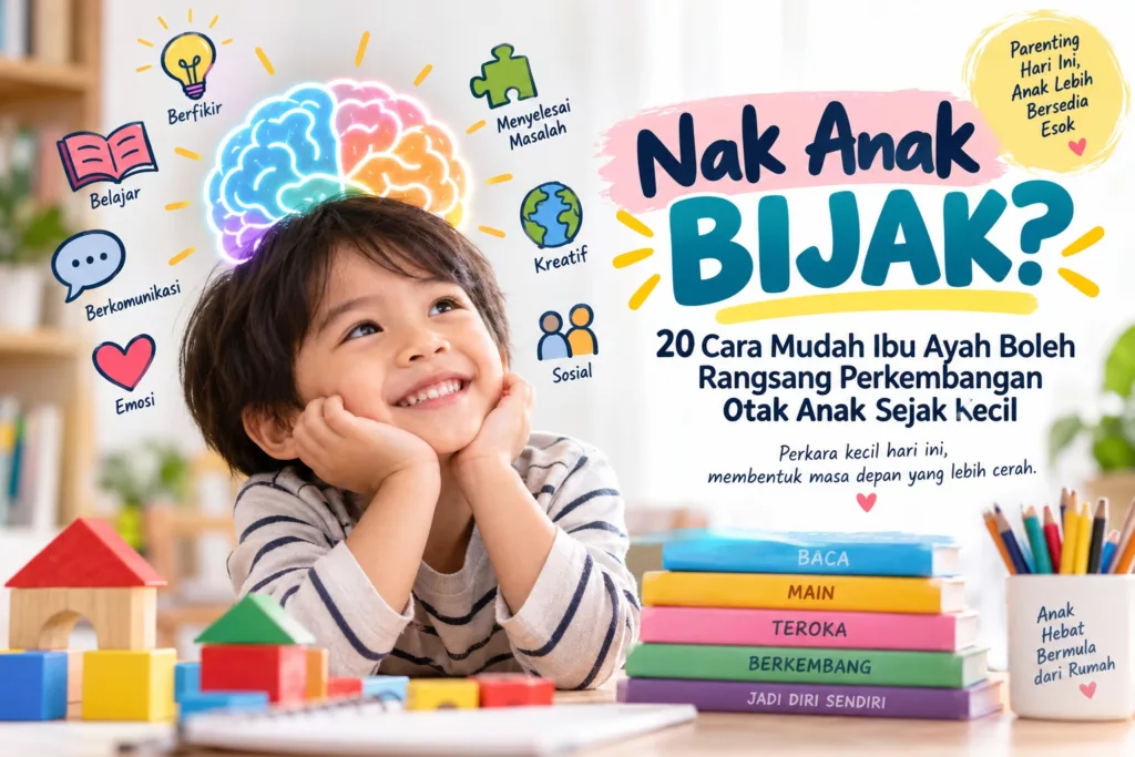 Nak Rangsang Perkembangan Otak Anak Jadi Lebih Bijak, Ini 20 Cara Mudah & Berkesan 3 Nak Rangsang Perkembangan Otak Anak Jadi Lebih Bijak, Ini 20 Cara Mudah & Berkesan