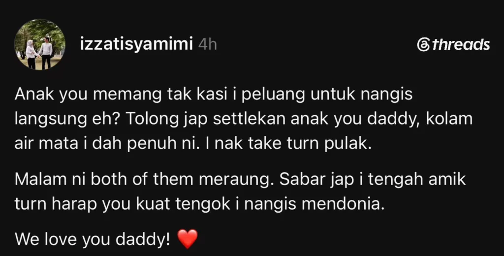 “Tolong Jap Settlekan Anak You Daddy…” Coretan Rindu Isteri Kapten Zainol Afiq Buat Ramai Sebak