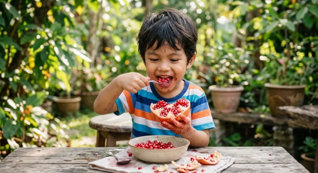 Khasiat Buah Delima Untuk Anak: 6 Manfaat 'Power' Untuk Kesihatan & Perkembangan Otak