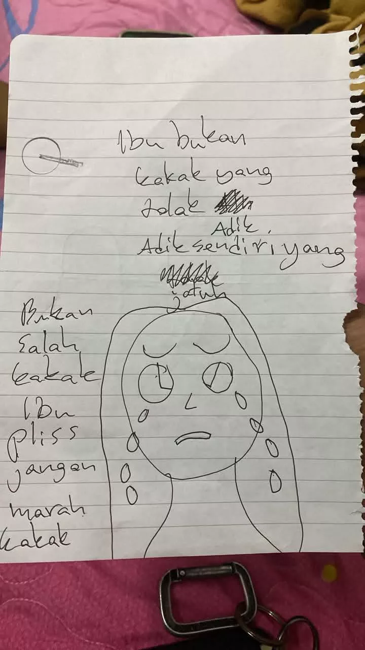 Baru 8 Tahun, Anak Sulung Luah Rasa Terpendam Dalam Nota, Ibu Ayah Akui Terlepas Pandang! 3 Baru 8 Tahun, Anak Sulung Luah Rasa Terpendam Dalam Nota, Ibu Ayah Akui Terlepas Pandang!