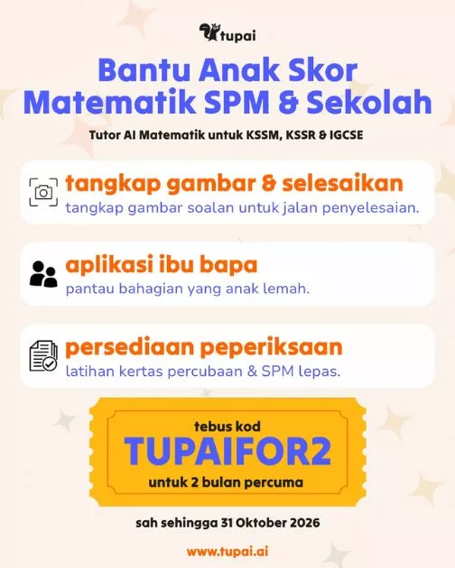Anak Mengeluh Matematik Susah? Ibu Ayah Boleh Pantau, Cetak Kertas Trial Dari Rumah! 4 Anak Mengeluh Matematik Susah? Ibu Ayah Boleh Pantau, Cetak Kertas Trial Dari Rumah!